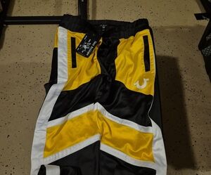 True Religion Black and Yellow Pants